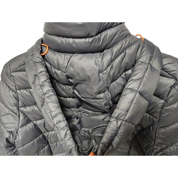 Save The Duck Womens 1/S Ultra Light Jacket Hooded Puffer Coat Plumtech Navy - Picture 8 of 16